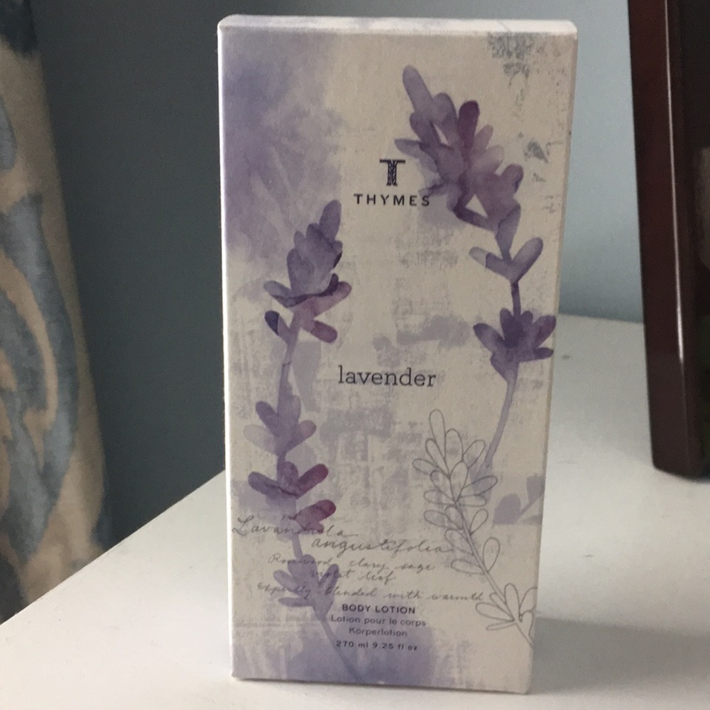 (Never opened) Thymes lavender body lotion